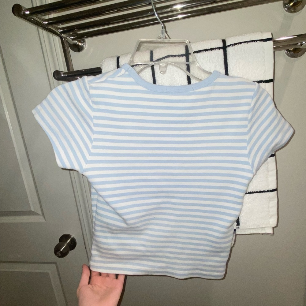 BLUE STRIPED BRANDY TOP